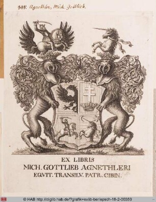 Wappen des Michael Gottlieb Agnethler