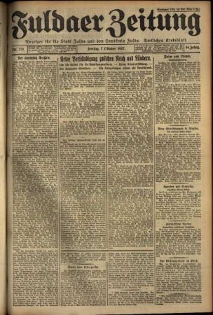 Ausgabe vom Freitag, den 07. Oktober 1927.