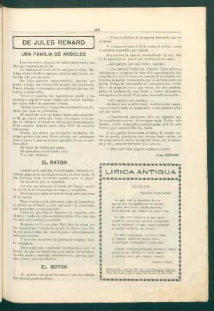 [Poemas] De Jules Renard : Una familia de árboles [y] El ratón [y] El botón