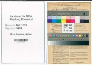 Entnazifizierung Anton Buschmann , geb. 11.04.1909 (Bergmann)