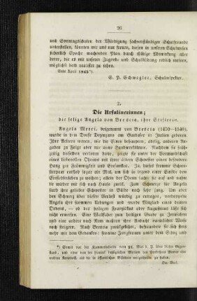 ¬Die¬ Ursulinerinnen : die selige Angela von Brescia, ihre Stifterin