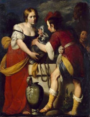 Rebekka mit Abrahams Knecht am Brunnen