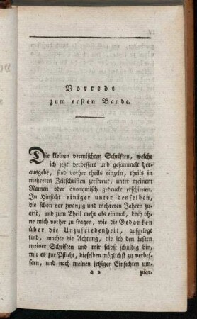 Vorrede zum ersten Bande.