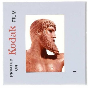 unbekannt, Artemision-Bronze (Zeus von Artemision) : Detail: Kopf im Profil