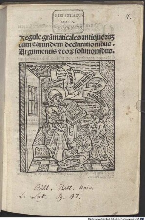 Regulae grammaticales antiquorum cum earundem declarationibus ac argumentis
