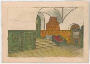 Thiersch, Friedrich von; München, Romanstr. 13; Villa von Hösslin - Innenraum (Perspektive)