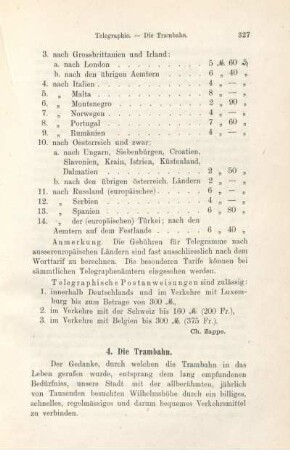4. Die Trambahn.