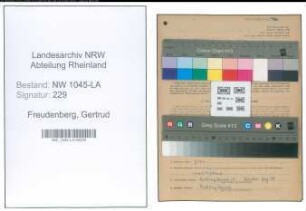 Entnazifizierung Gertrud Freudenberg , geb. 13.11.1919 ()