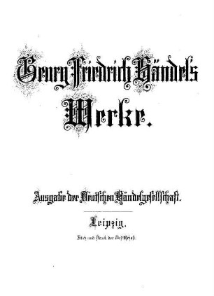 Georg Friedrich Händel's Werke, 82. Orlando : opera