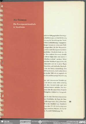 Die Kunstgewerbeschule in Stockholm