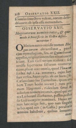 Observatio XXII.