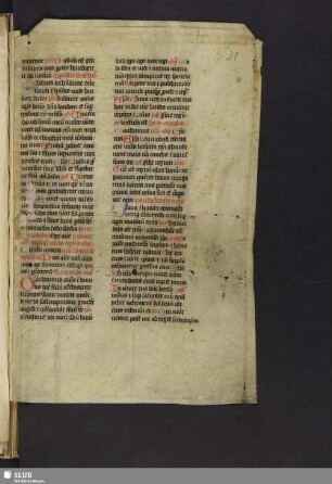 Bl. 31: Aus einem Missale Romanum: Apollinaris - Pantaleonis martyris / Felicis Papae - Oswaldi regis (14. Jh.)