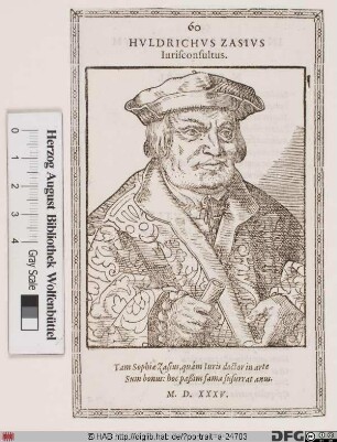 Bildnis Ulrich Zasius (eig. Zäsi)