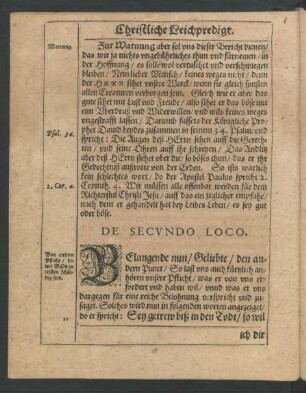 De Secundo Loco. Von unserer Pflicht/ die wir Gott zu leisten schüldig sein.