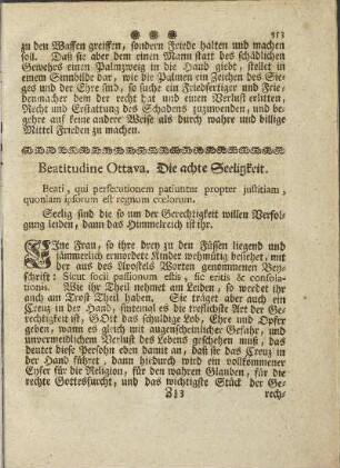 Die achte Seeligkeit