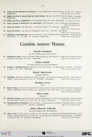 Gemälde neuerer Meister (Nr. 454-535)