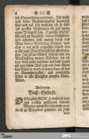 Andertes Buß-Gebett.