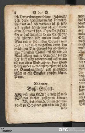 Andertes Buß-Gebett.