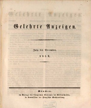 Gelehrte Anzeigen. 35. 1852