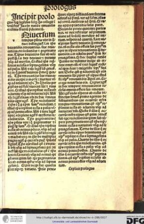 [U]niversum tempus presentis vite in quatuor distinguitur scilicet in tempus deviationis, renovationis sive revocationis, reconciliationis et peregrinationis.
