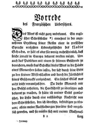 Vorrede des Französischen Uebersetzers.