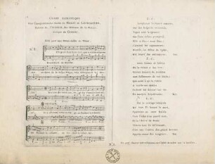 Chant Patriotique. Pour l'inauguration des Bustes de Marat et Lepelletier. Paroles de Coupigni, des Bureaux de la Marine. Musique de Gossec. Air pour une Basse-taille ou Tenor.