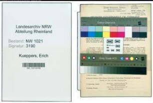 Entnazifizierung Erich Kueppers , geb. 15.03.1906 (Elektromeister)