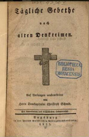 Tägliche Gebethe nach alten Denkreimen