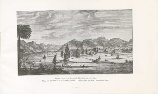 Ambon met het kasteel Victoria en de stad