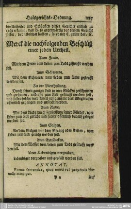 Merck die nachfolgenden Beschlüß einer jeden Urtheil