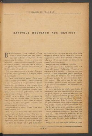 Capítulo dedicado aos médicos
