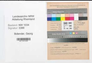 Entnazifizierung Georg Bolender , geb. 19.03.1910 (Stabsfeldwebel)