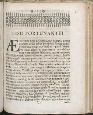 Jesu Fortunante!