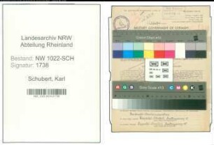 Entnazifizierung Karl Schubert , geb. 04.08.1903 (Musiker)