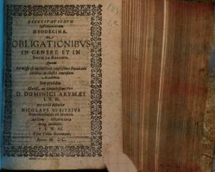 De obligationibus in genere et in specie de realibus