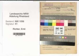 Entnazifizierung Emil Richter , geb. 22.01.1900 (Ingenieur)