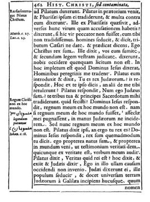 Rursus interrogat Pilatus Christum.