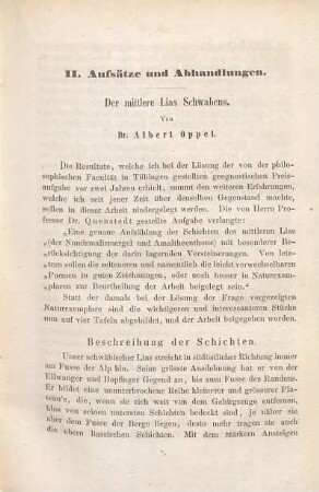 Der mittlere Lias Schwabens