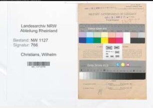 Entnazifizierung Wilhelm Christians , geb. 13.09.1908 (Ingenieur)