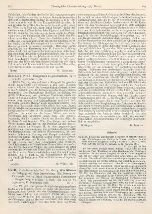 203-204 [Rezension] Greißl, Georg, Otto Willmann als Pädagog und seine Entwicklung. Ein Beitrag zur Pädagogik des 19. Jahrh