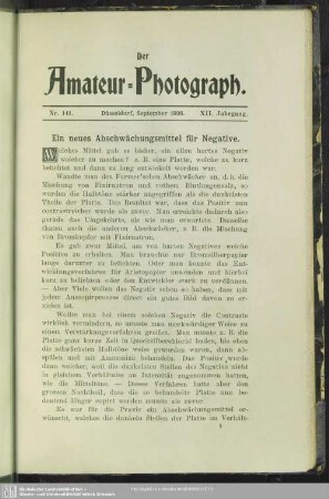 Ein neues Abschwächungsmittel für Negative