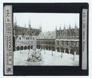 Lübeck, Rathaus,Lübeck, Markt,Lübeck, Marktbrunnen