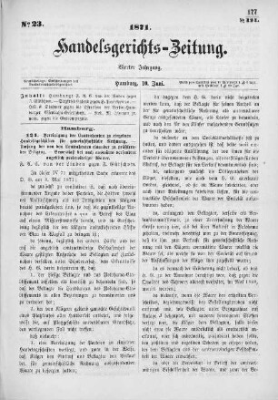 No. 23. 10. Juni 1871