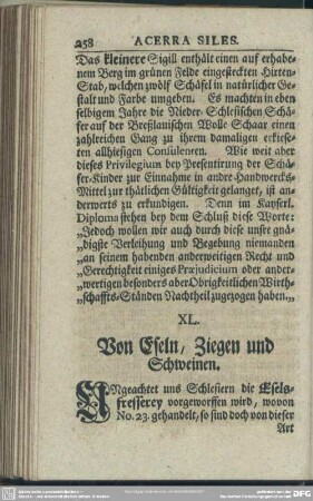 XL. Von Eseln, Ziegen und Schweinen