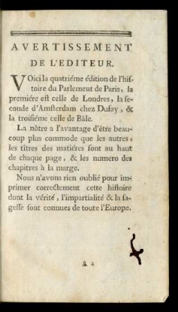 Avertissement De L'Editeur.
