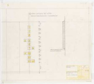 Wohnhaus F. Haas, Karlsruhe Ausführungsplanung: Wandkacheln Essecke: Ansicht, Schnitt 1:10, 1:1