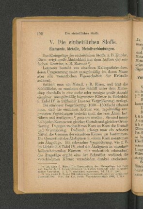 V. Die einheitlichen Stoffe.
