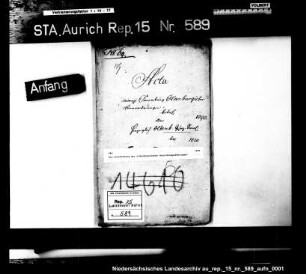 Die Anschaffung der oldenburgischen Verordnungsammlungen