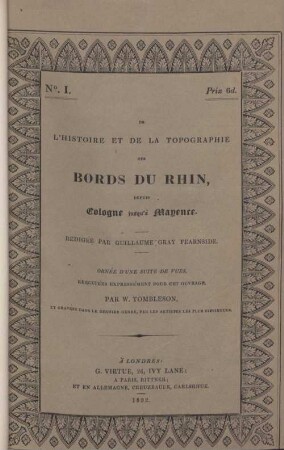Tombleson's views of the rhine