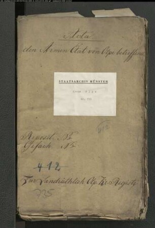 Rechnung für den Armenfonds zu Olpe Bd.6
